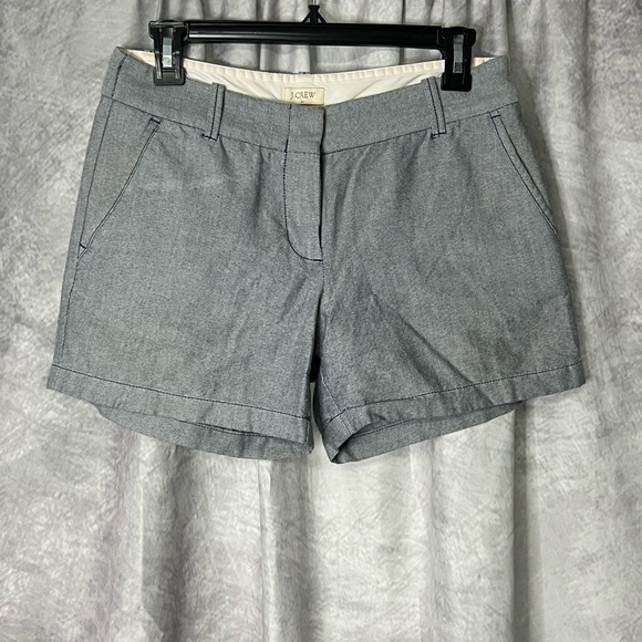 J. Crew Light Blue Chambray Oxford Women's Shorts - size 2 - Picture 1 of 10